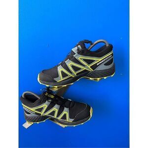 Salomon Speedcross Vario Black Yellow Mens Trail Running Shoes Sneaker Size 5